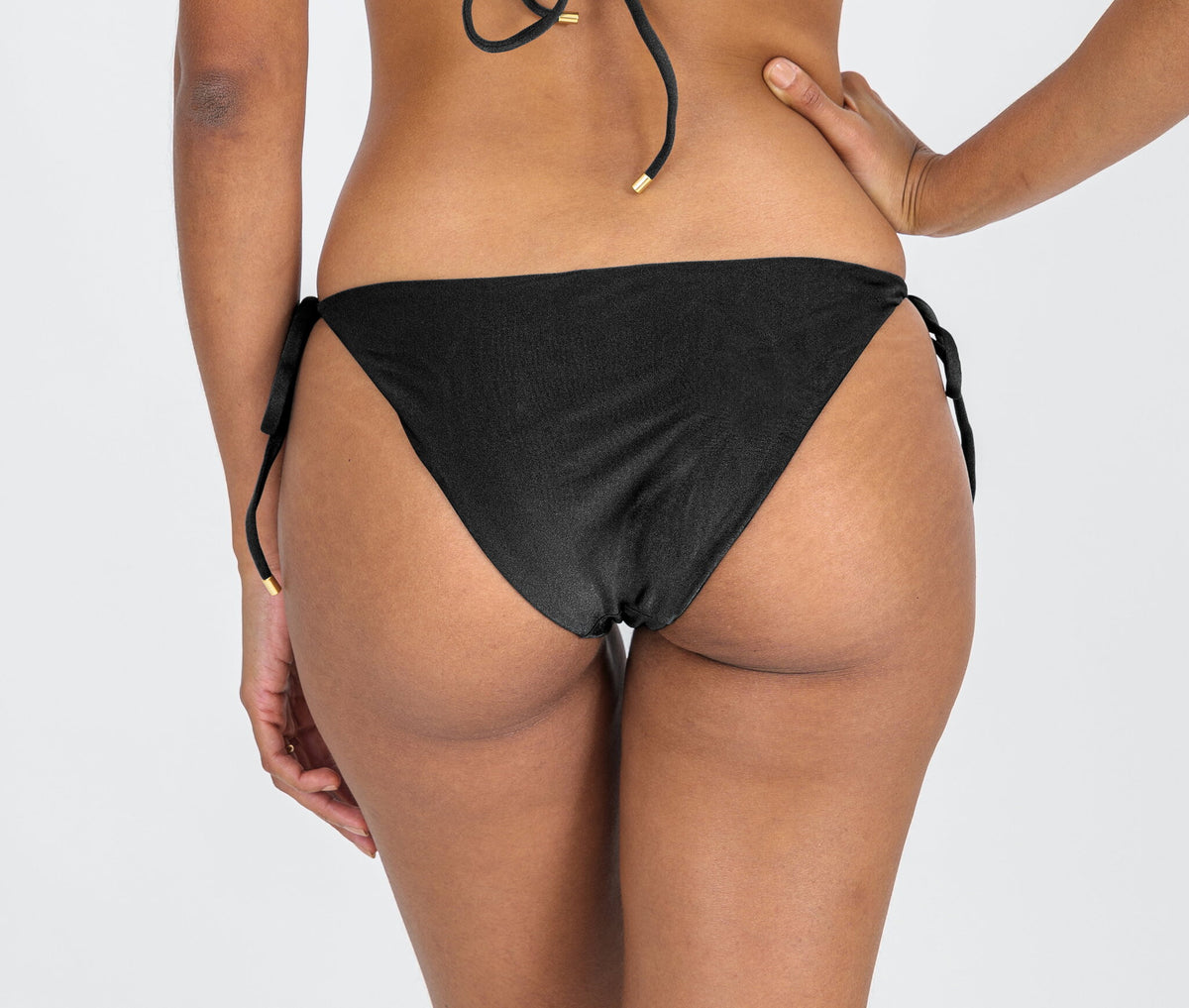 Image 08: Rio De Sol Bikini Bottoms Bottom Shimmer-Black Ibiza-Comfy