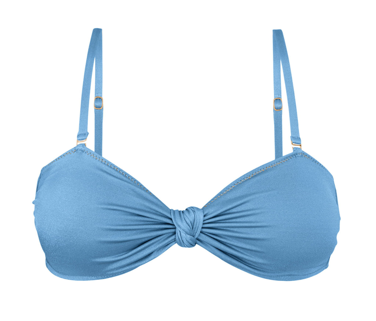 Product Front: Rio De Sol Bikini Tops Top Shimmer-Baltic-Sea Bandeau-Joy