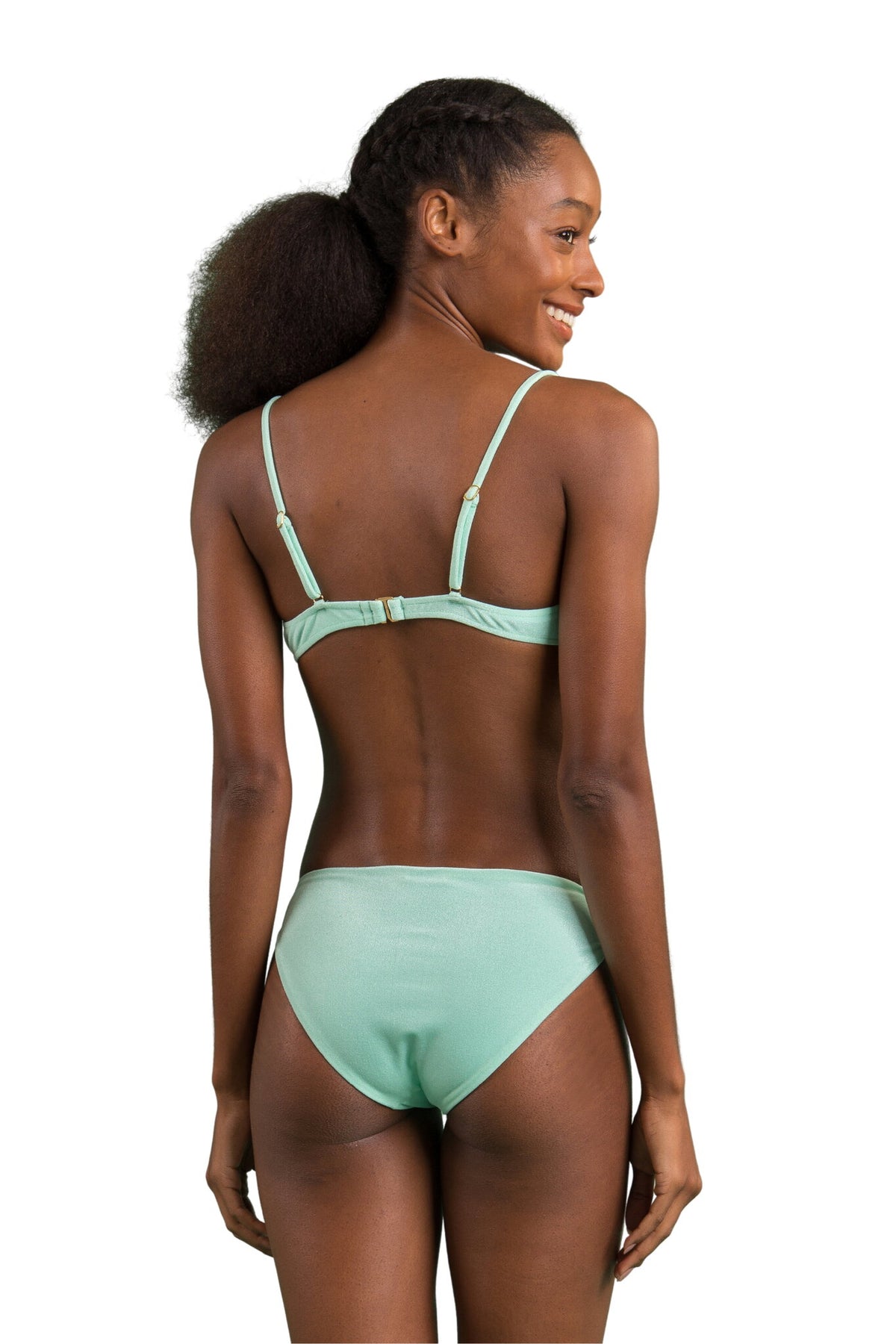 Model Back: Rio De Sol Bikini Bottoms Bottom Malibu-Menta Essential-Comfy
