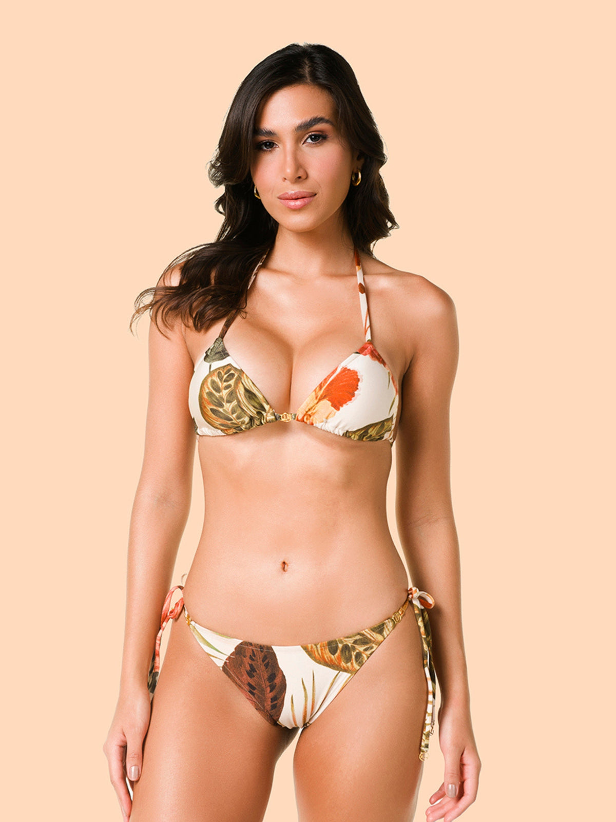 Model Front: Lua Morena Bikini Bottoms Bottom Brisa-Tropical Rolote-Fc-Iguais