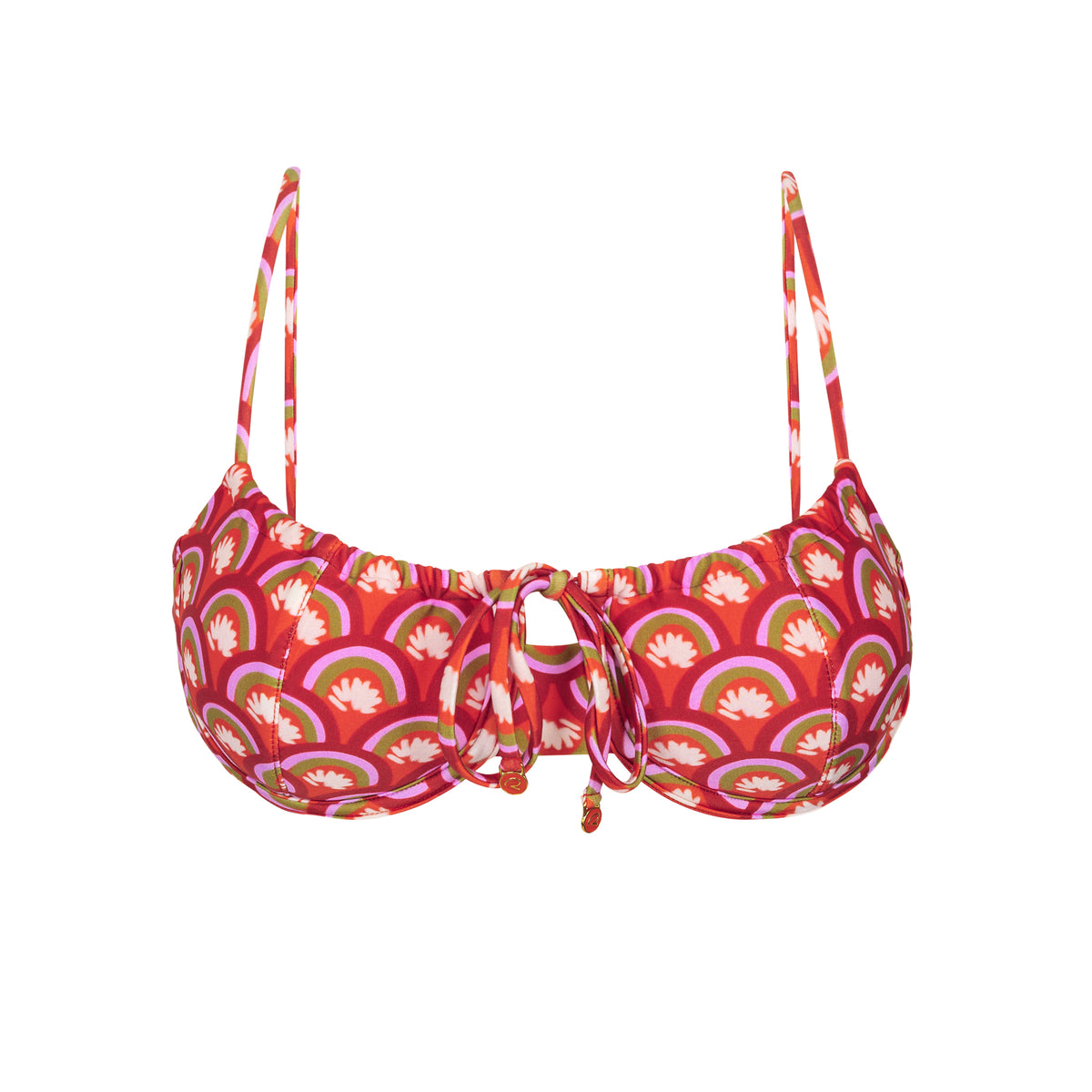 Product Front: Rio De Sol Bikini Tops Top Floral-Scales Balconet-Tie
