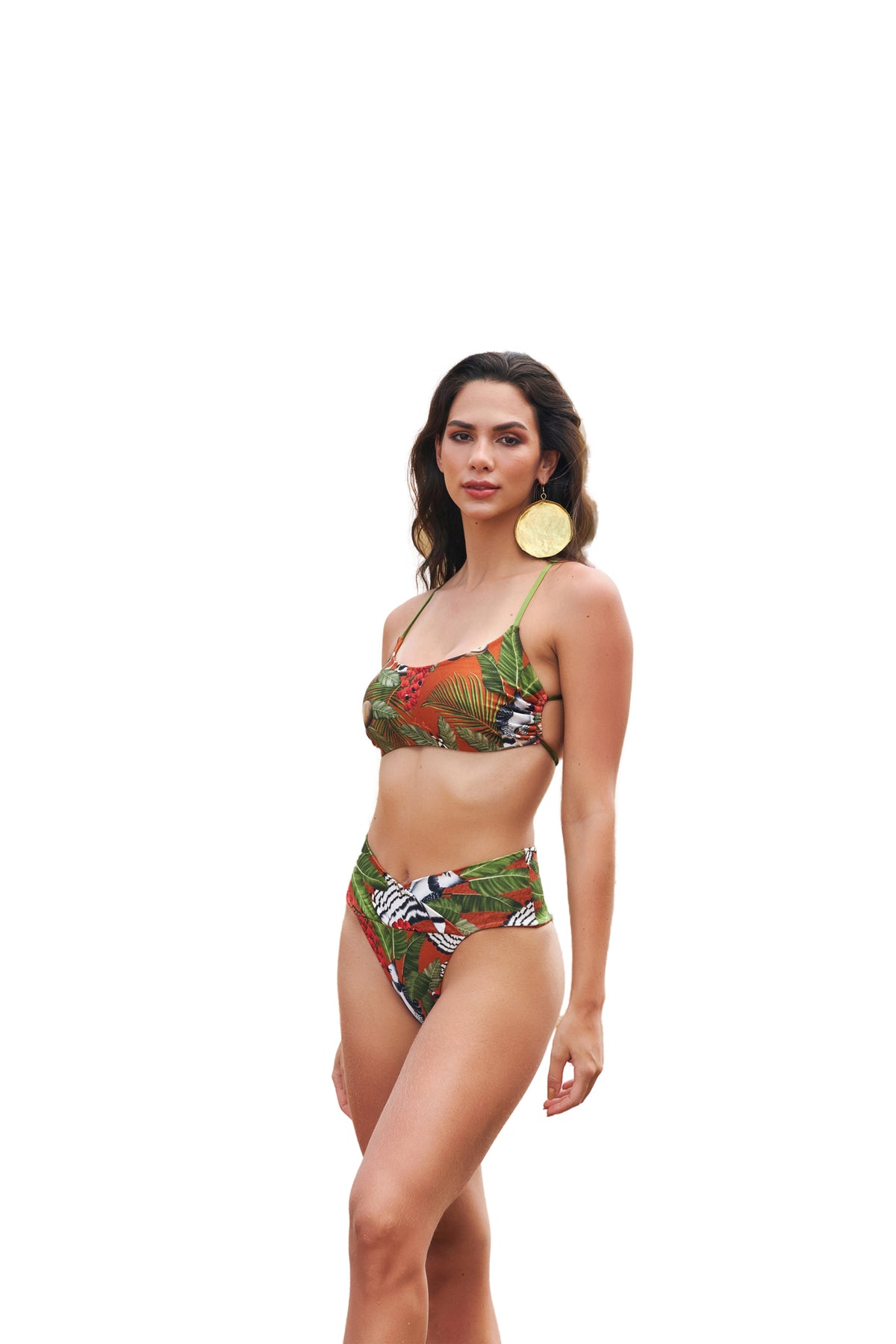 Model Front: Lua Morena Bikini Tops Top Mediddas Harpia Cobre