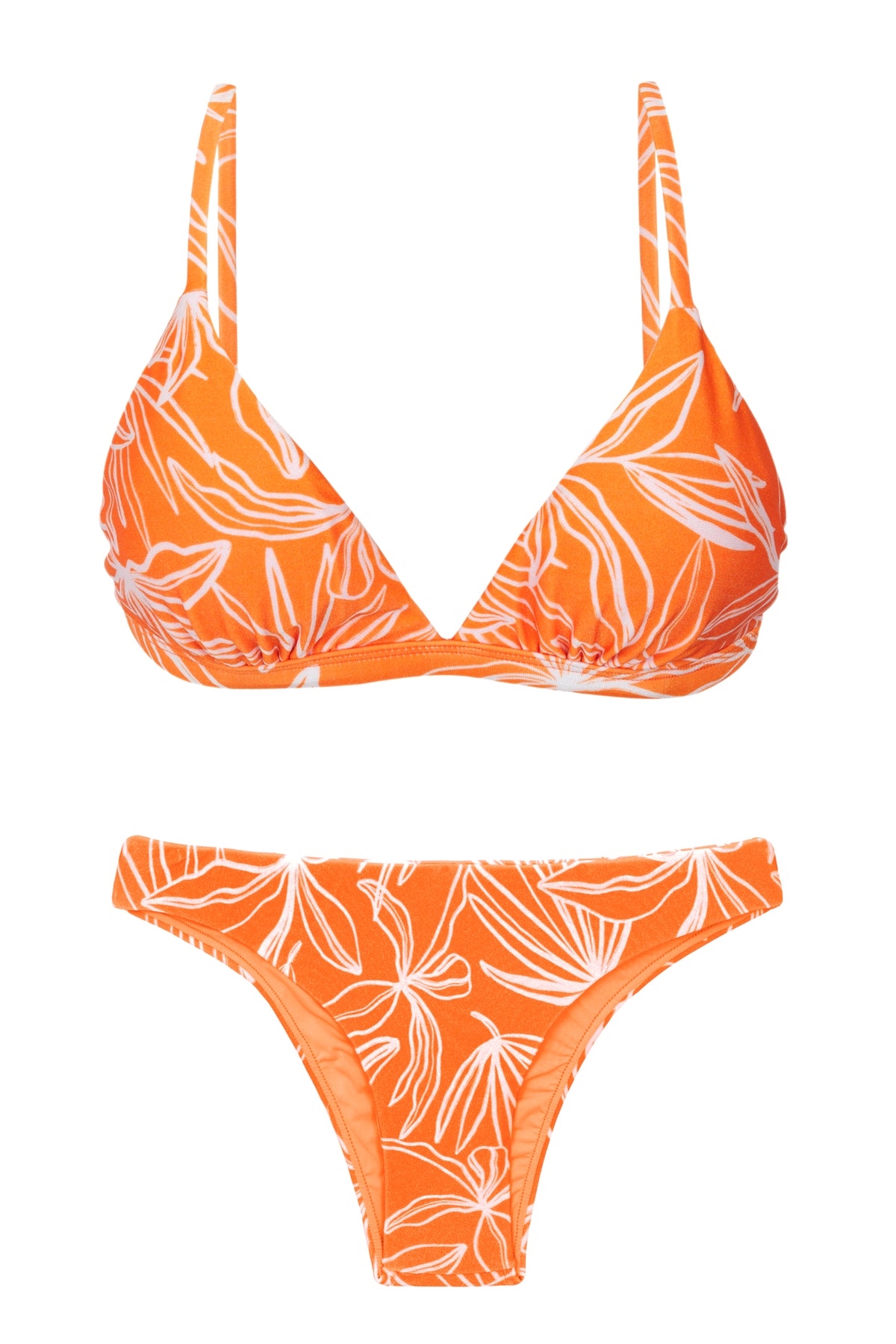 Product Front: Rio De Sol Two Piece Swimwear Set Trail-Orange Tri-Fixo Essential