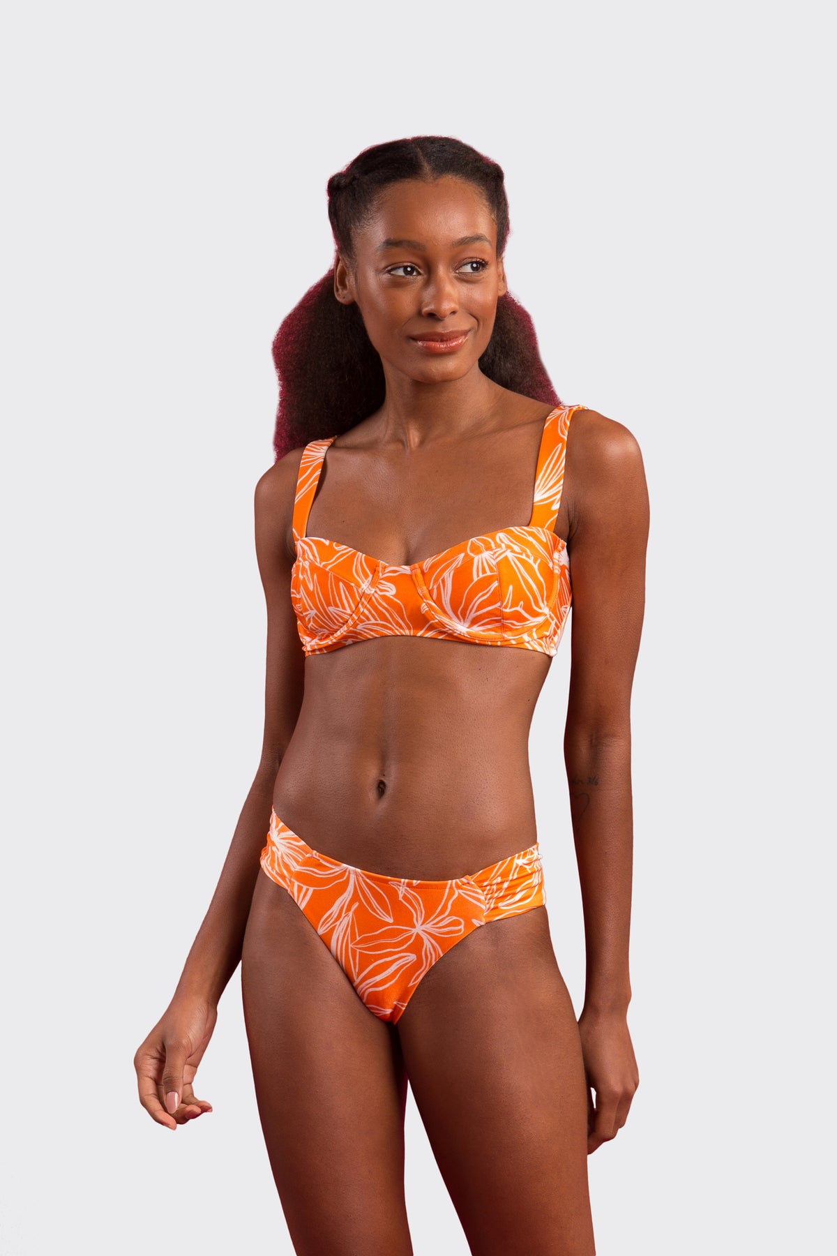 Image 04: Rio De Sol Two Piece Swimwear Set Trail-Orange Amelia Baobi