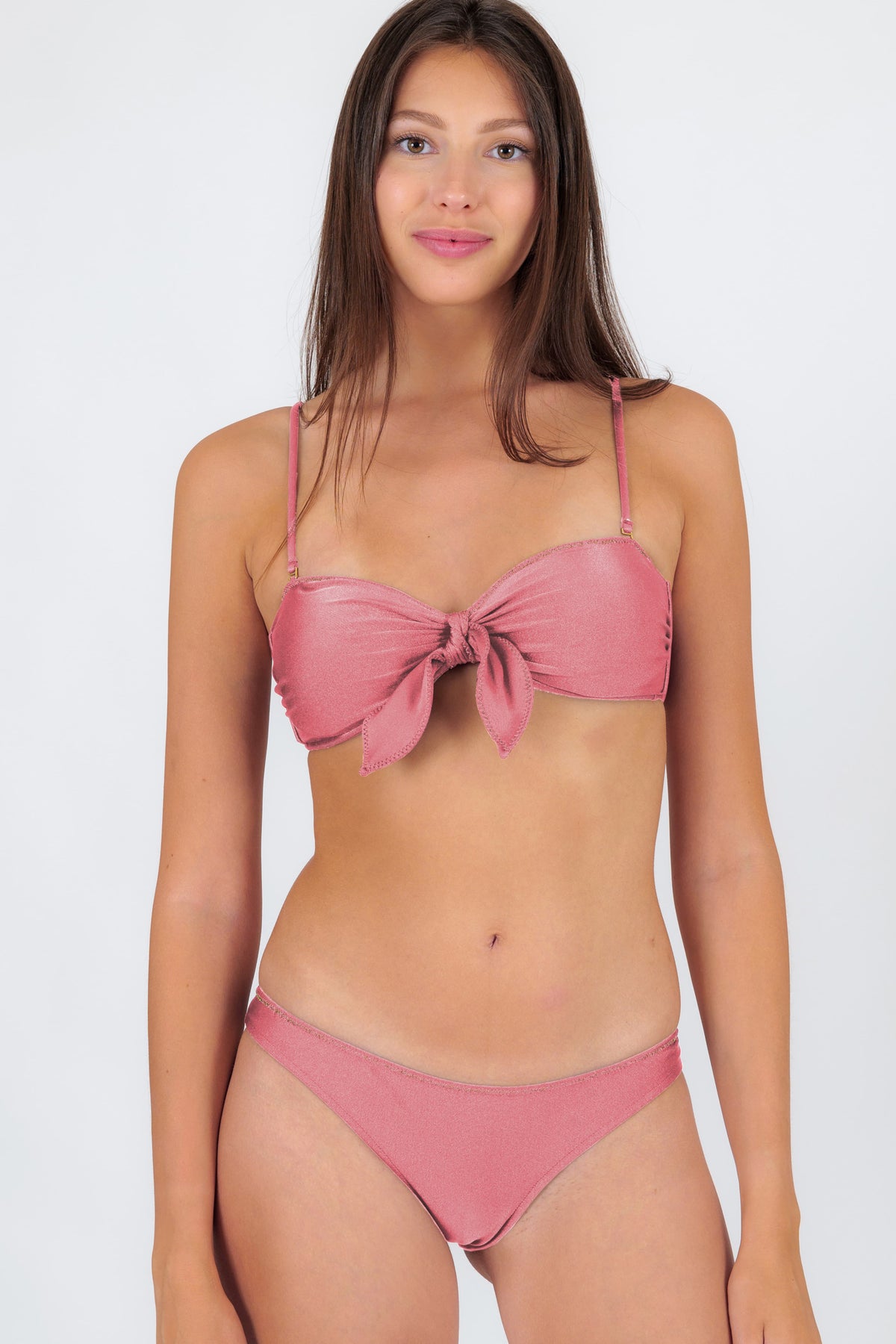 Gallery: Rio De Sol Two Piece Swimwear Set Shimmer-Confetti Bandeau-Knot Essential