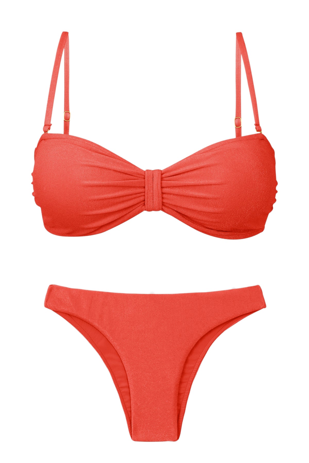 Product Front: Rio De Sol Two Piece Swimwear Set Malibu-Chili Bandeau-Duo Essential