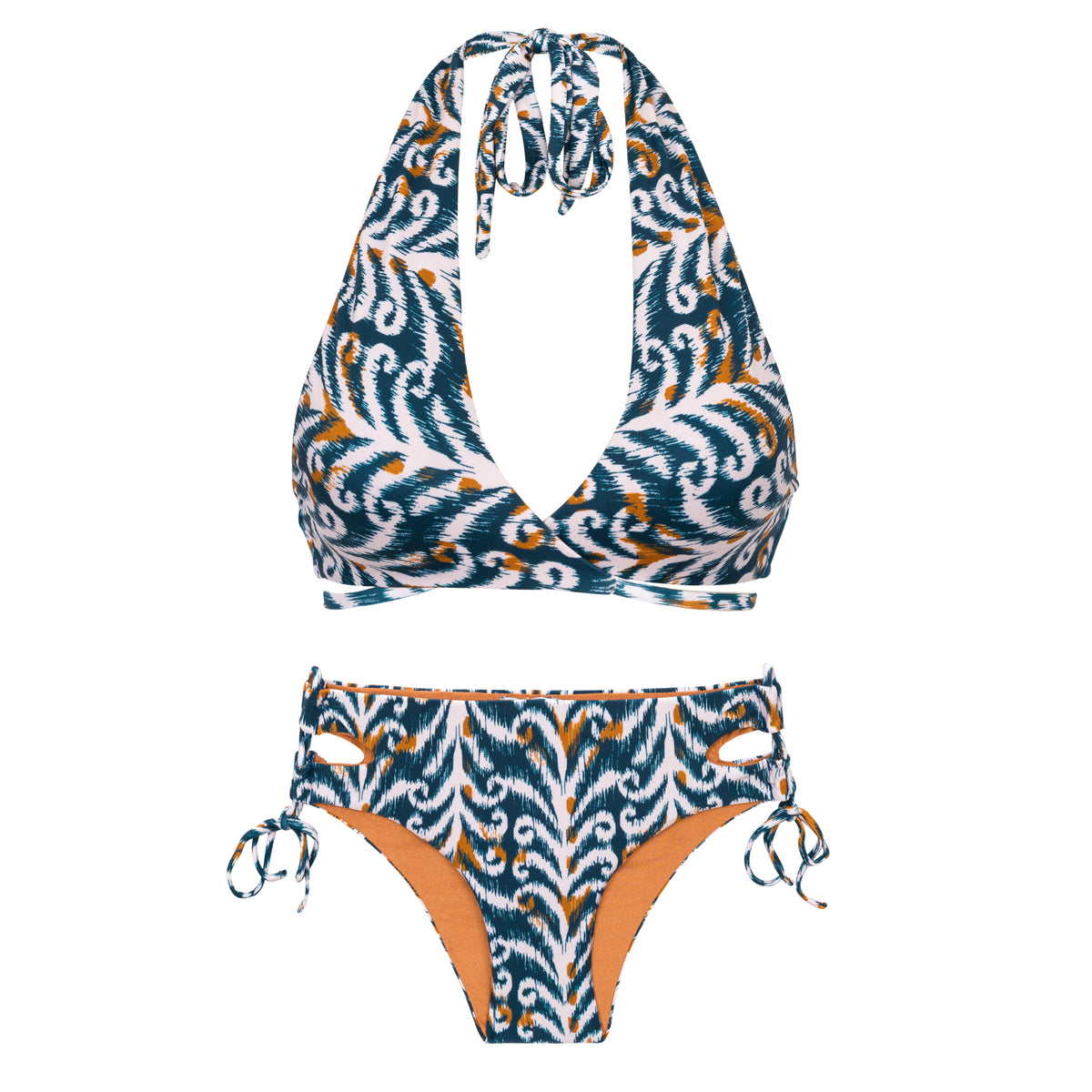 Product Back: Rio De Sol Two Piece Swimwear Set Ikat Kate Madrid