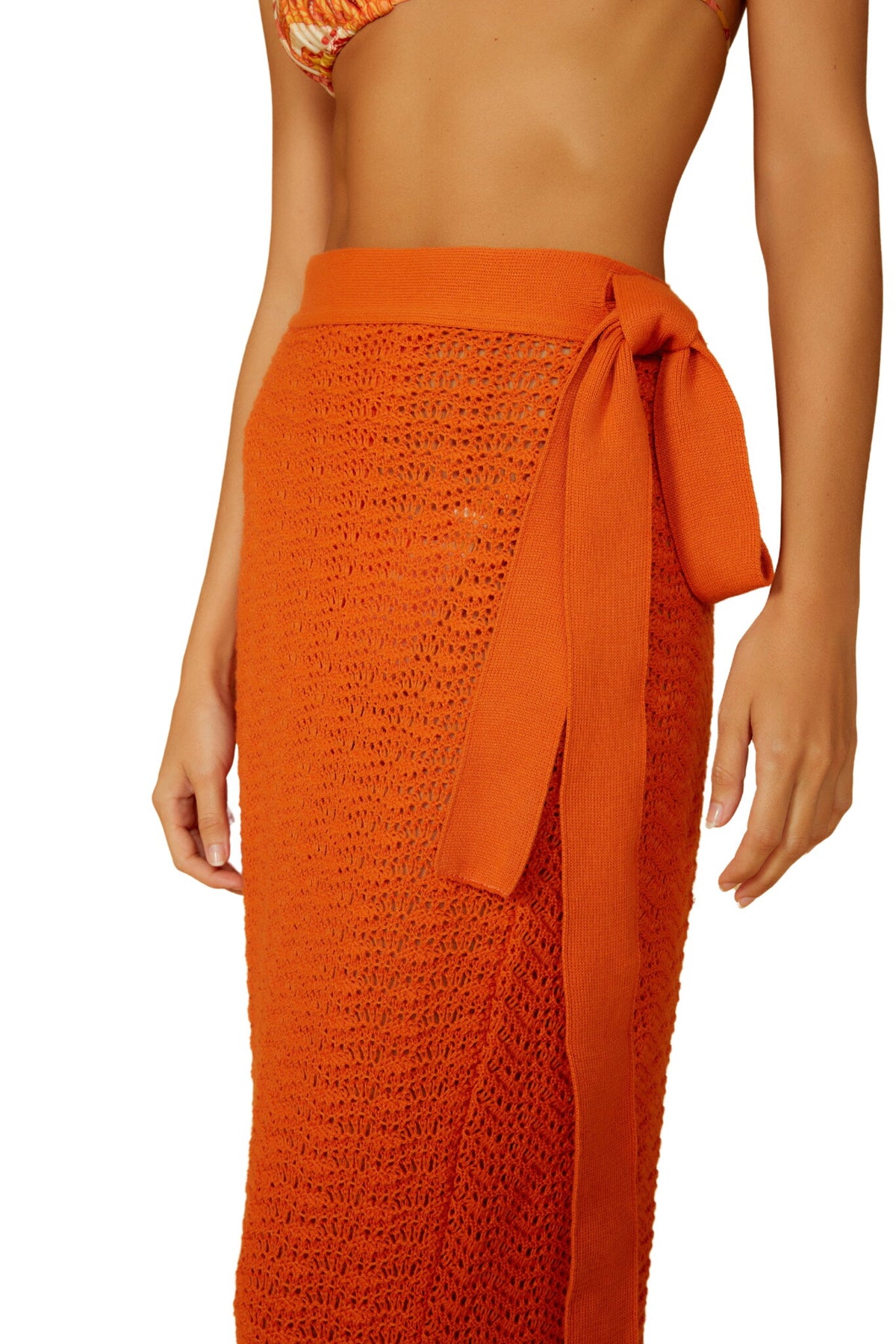 Image 06: Blueman Skirts Laranja-Tricot Saia
