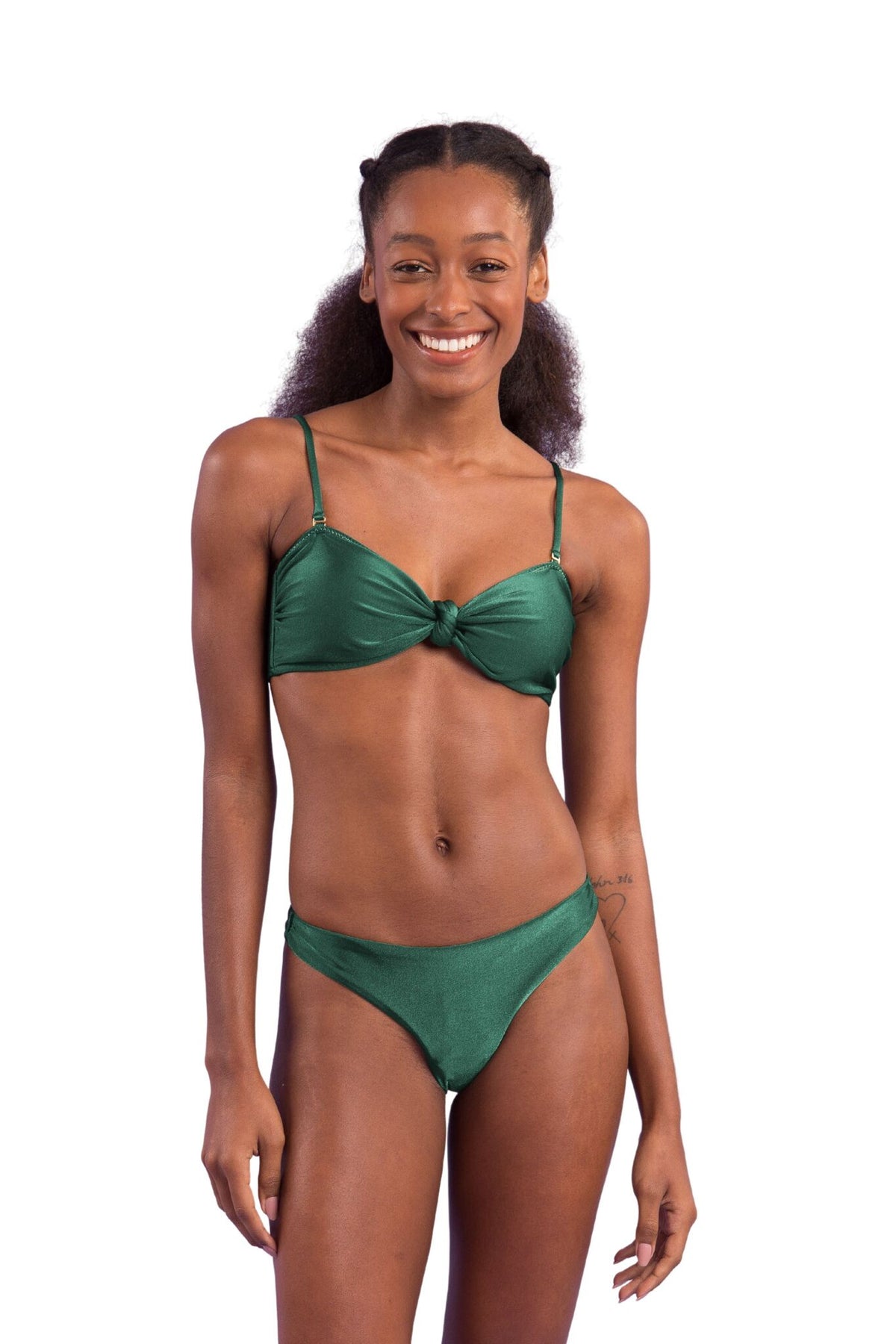 Model Front: Rio De Sol Two Piece Swimwear Set Palace Bandeau-Joy Essential
