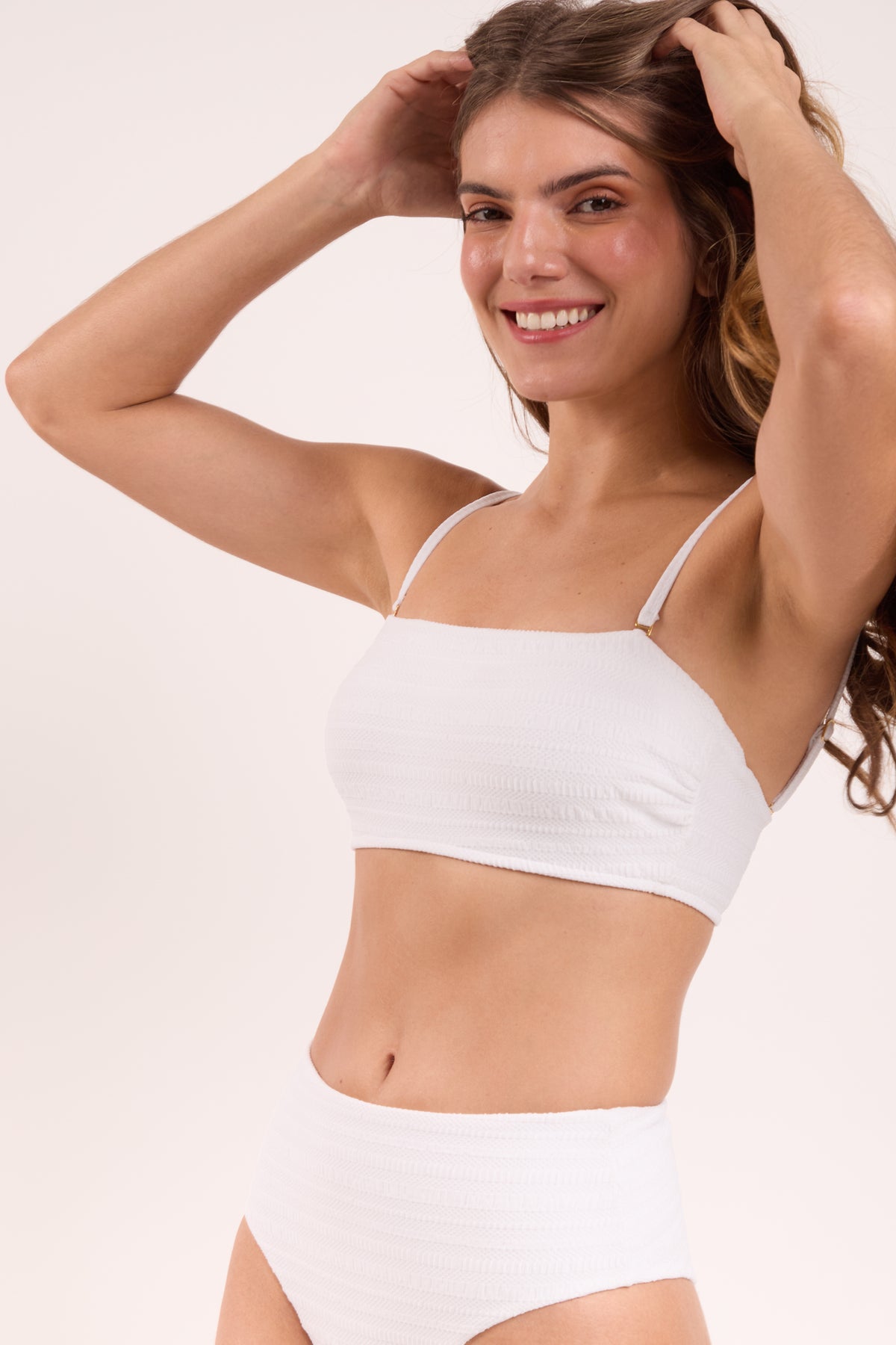 Image 08: Rio De Sol Bikini Tops Top Memphis-White Bandeau-Reto