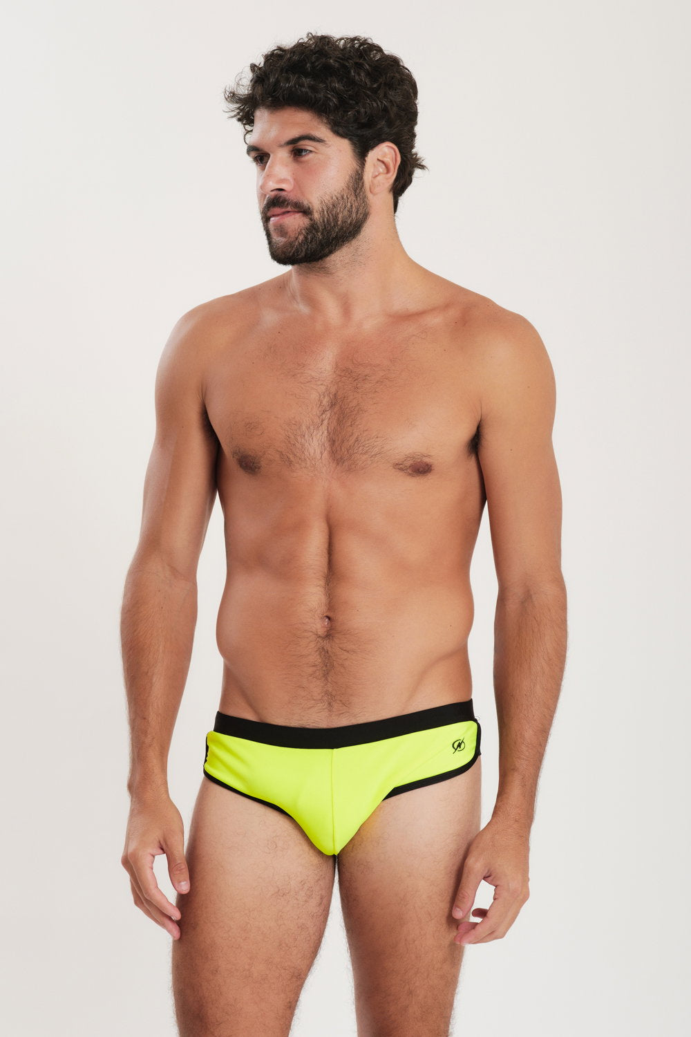 Model Front: Blueman Swim Trunks Sunga Miami Liso Verde