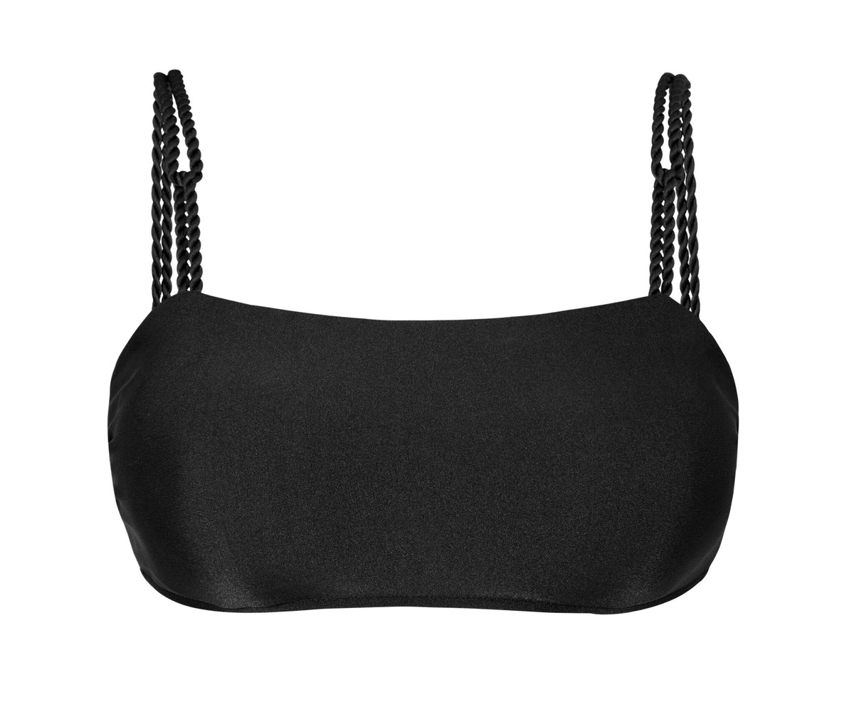 Product Front: Rio De Sol Bikini Tops Top Shimmer-Black Bandeau-Reto