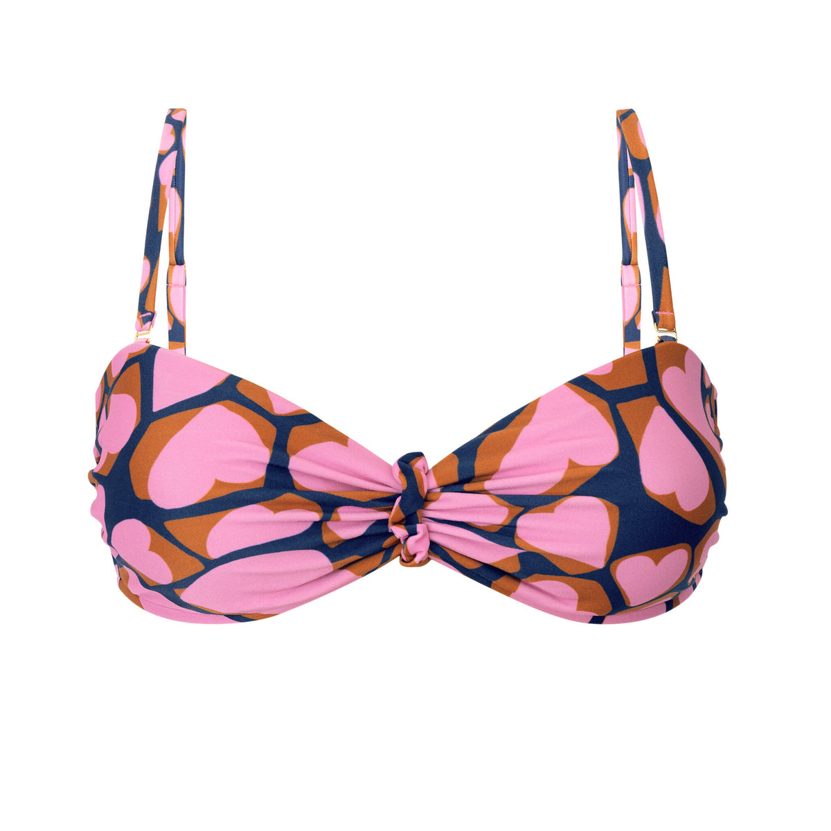 Product Front: Rio De Sol Bikini Tops Top Amore-Pink Bandeau-Crispy
