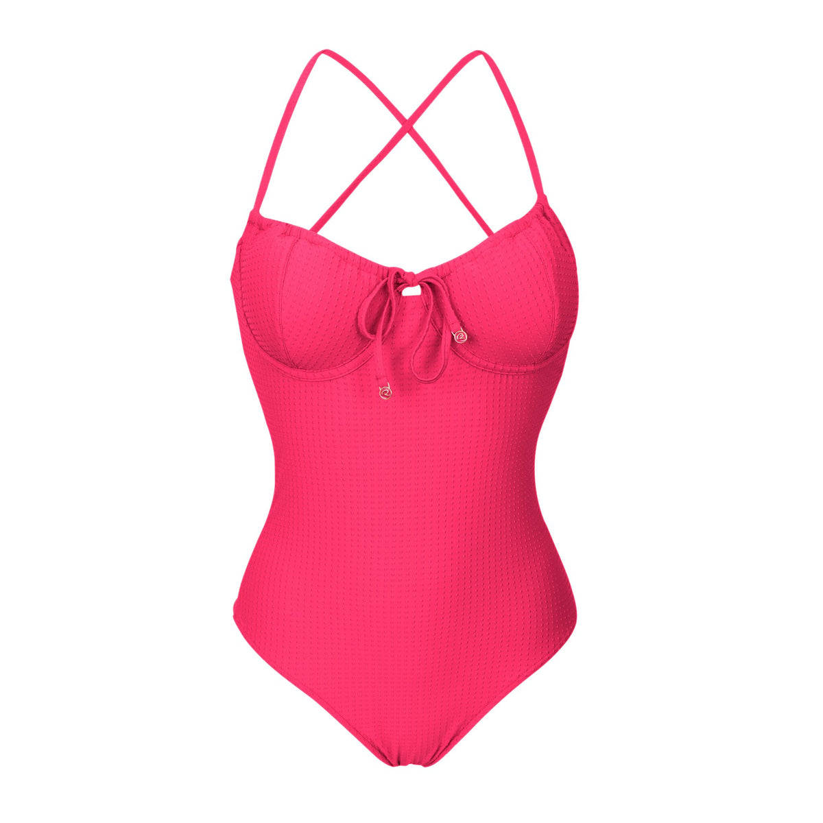 Product Front: Rio De Sol One Piece Swimsuits Dots-Virtual-Pink Julia