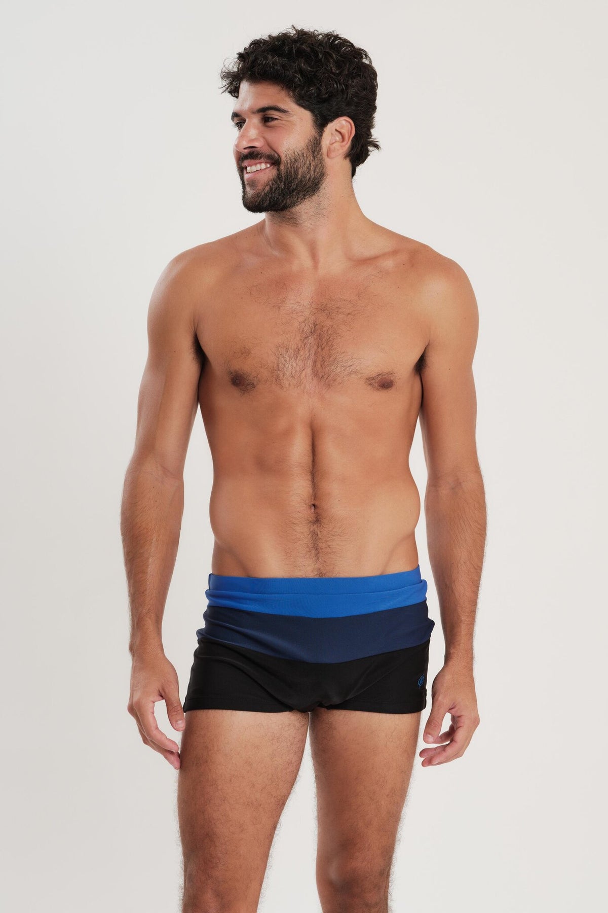 Model Front: Blueman Swim Trunks Sunga Army Crepusculo Azul Marinho