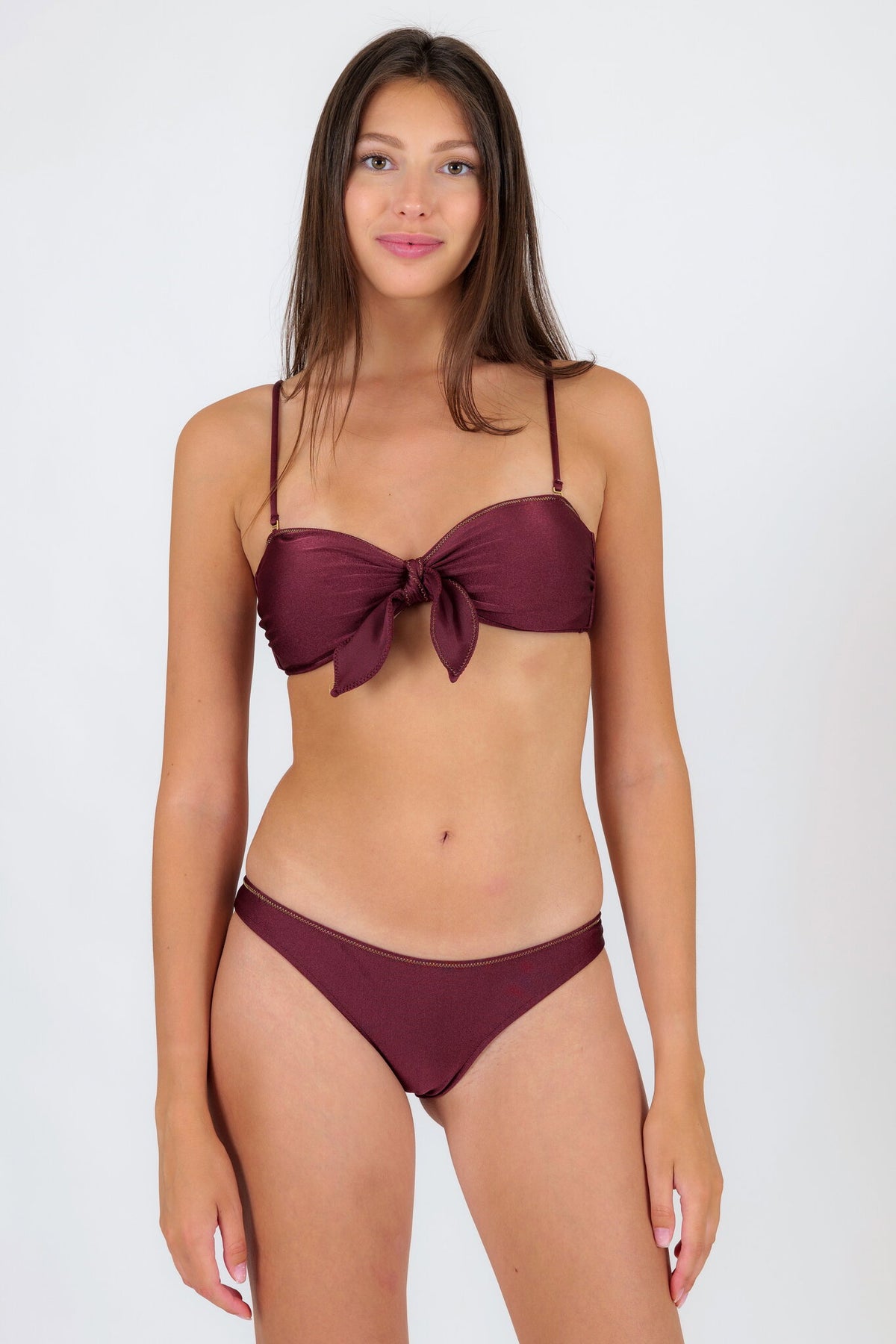 Model Front: Rio De Sol Bikini Bottoms Bottom Barolo Essential