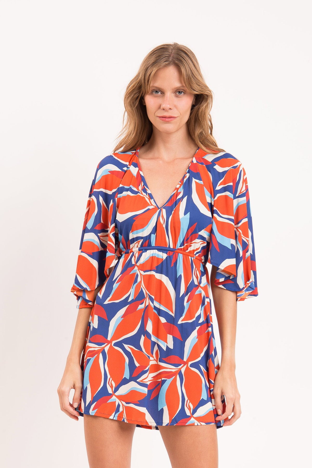 Model Front: Rio De Sol Mini Dresses Leaves Mini Dress
