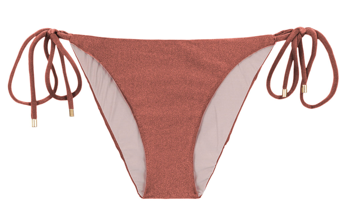 Product Front: Rio De Sol Bikini Bottoms Bottom Shimmer-Copper Ibiza-Comfy