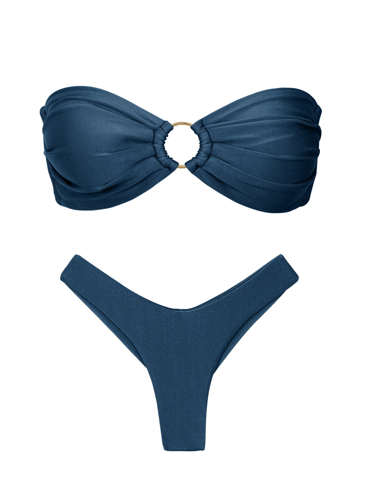 Product Front: Rio De Sol Two Piece Swimwear Set Shimmer-Shark Mavi Nara
