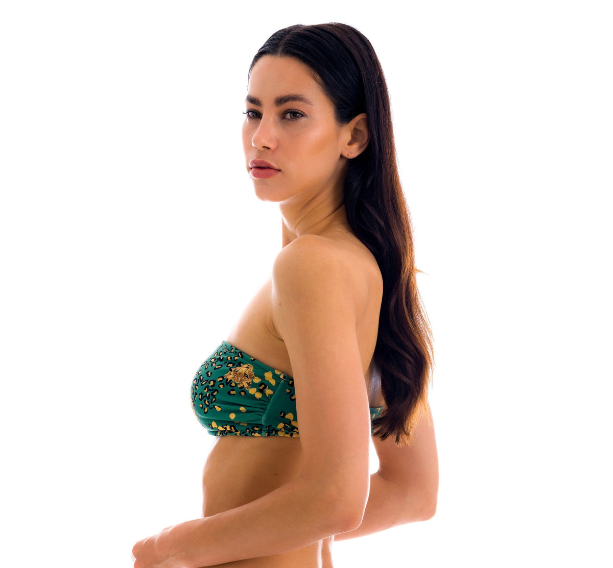 Image 08: Rio De Sol Bikini Tops Top Roar-Green Bandeau-Reto