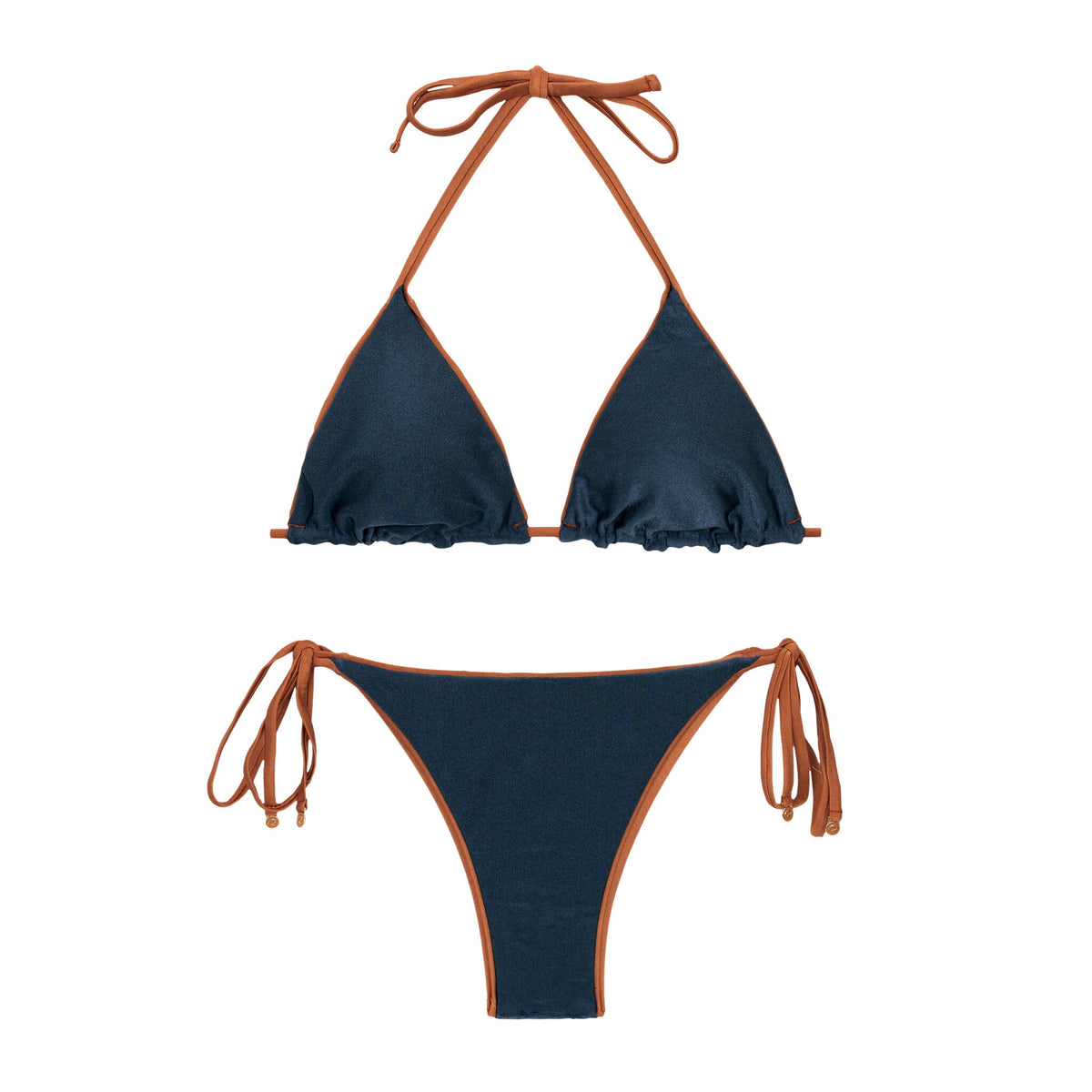 Product Back: Rio De Sol Two Piece Swimwear Set Nocciola Tri-Inv Ibiza