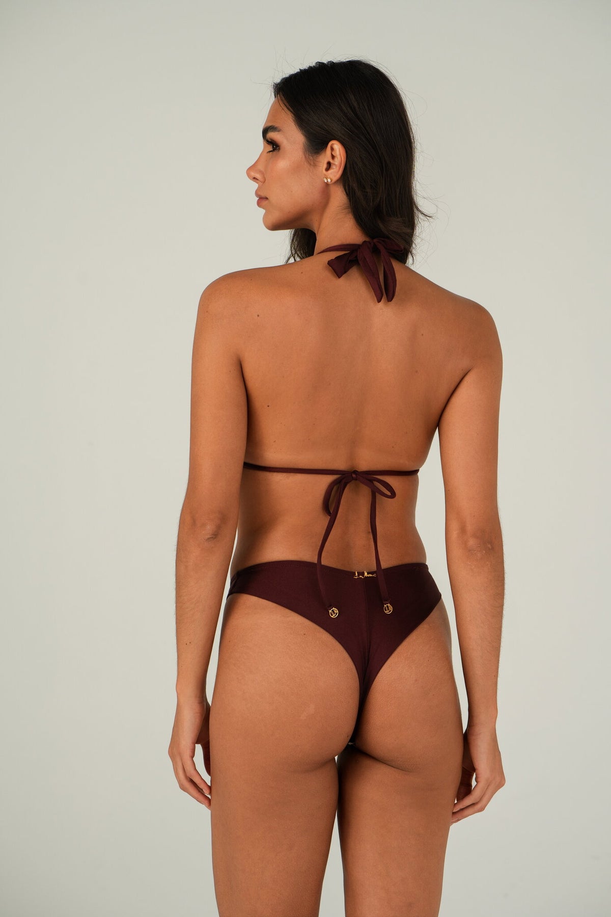 Model Back: Lua Morena Bikini Tops Top Acai Triangulo-Alongado-Macrame