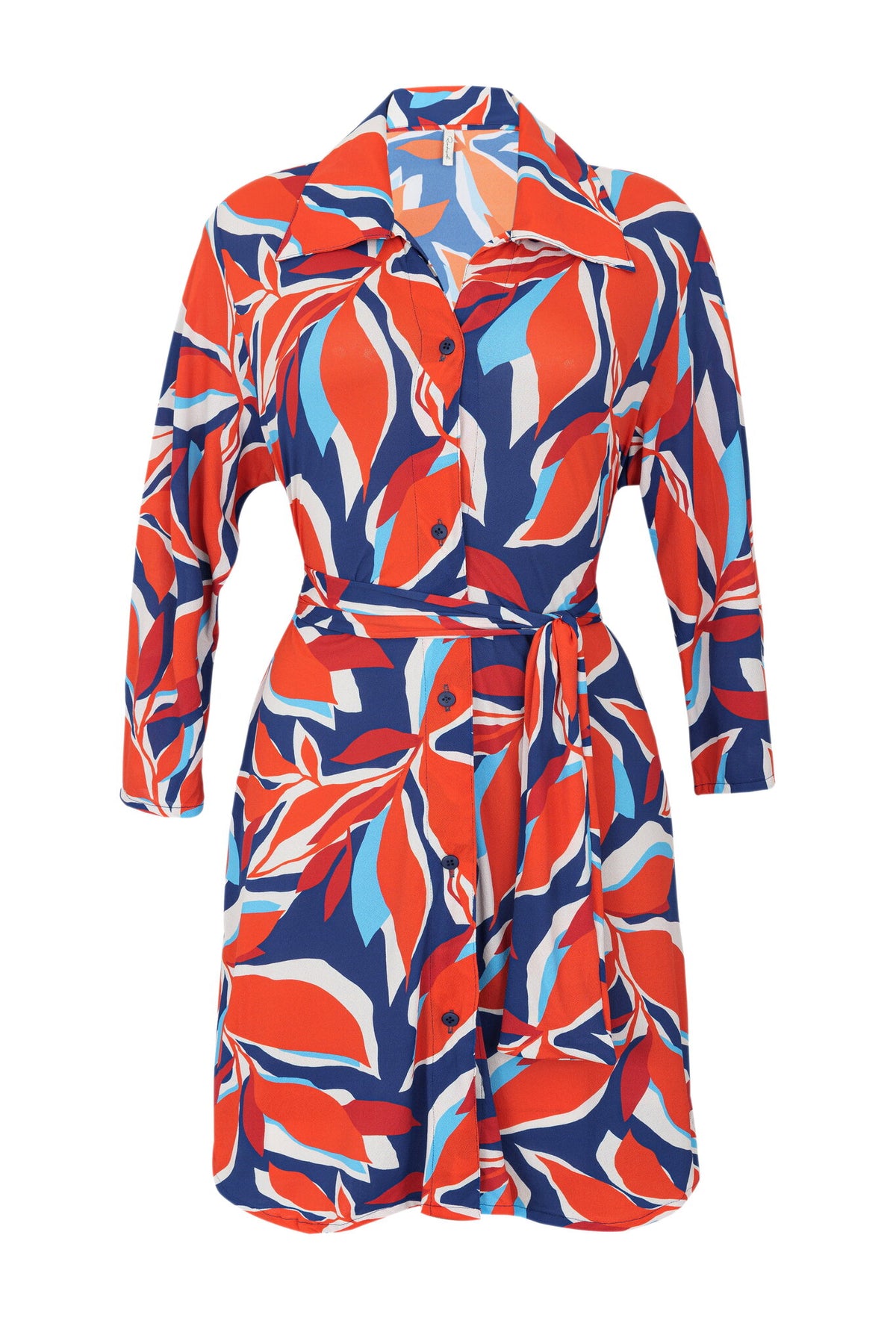 Product Front: Rio De Sol Shirtdress Leaves Chemise