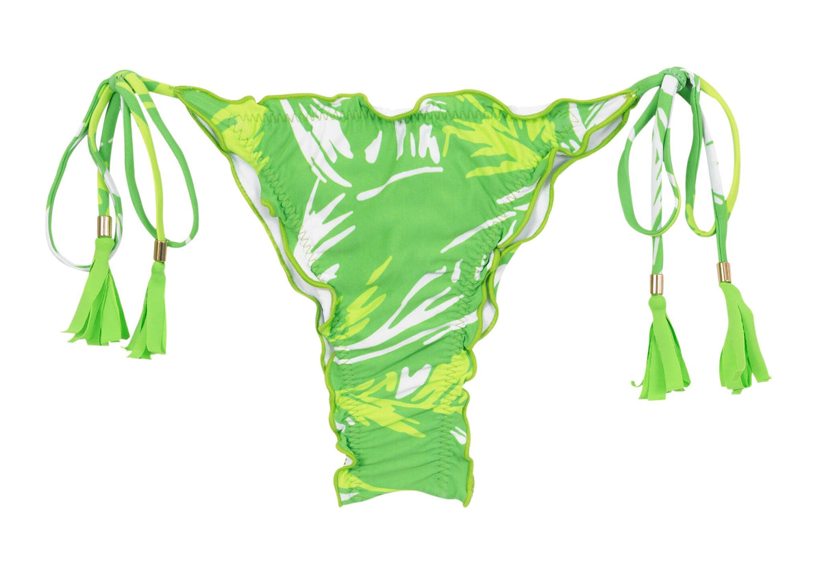 Product Front: Rio De Sol Bikini Bottoms Bottom Green-Palms Frufru-Fio