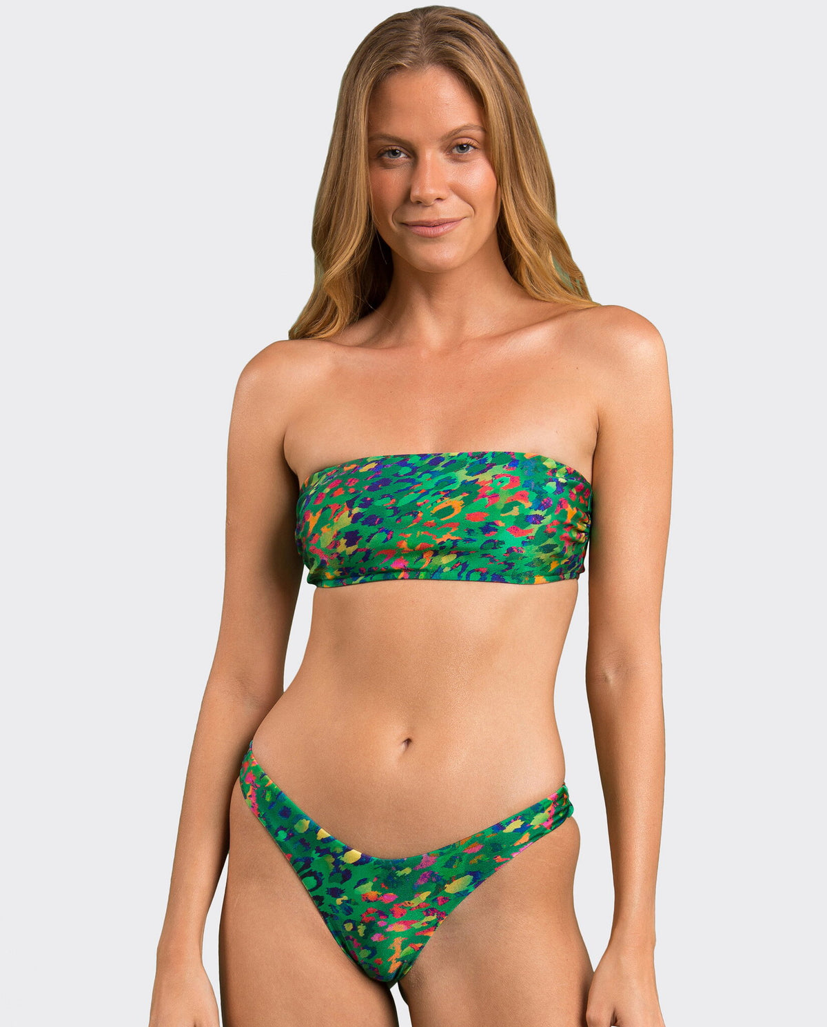 Gallery: Rio De Sol Two Piece Swimwear Set Wilds Bandeau-Reto Highleg