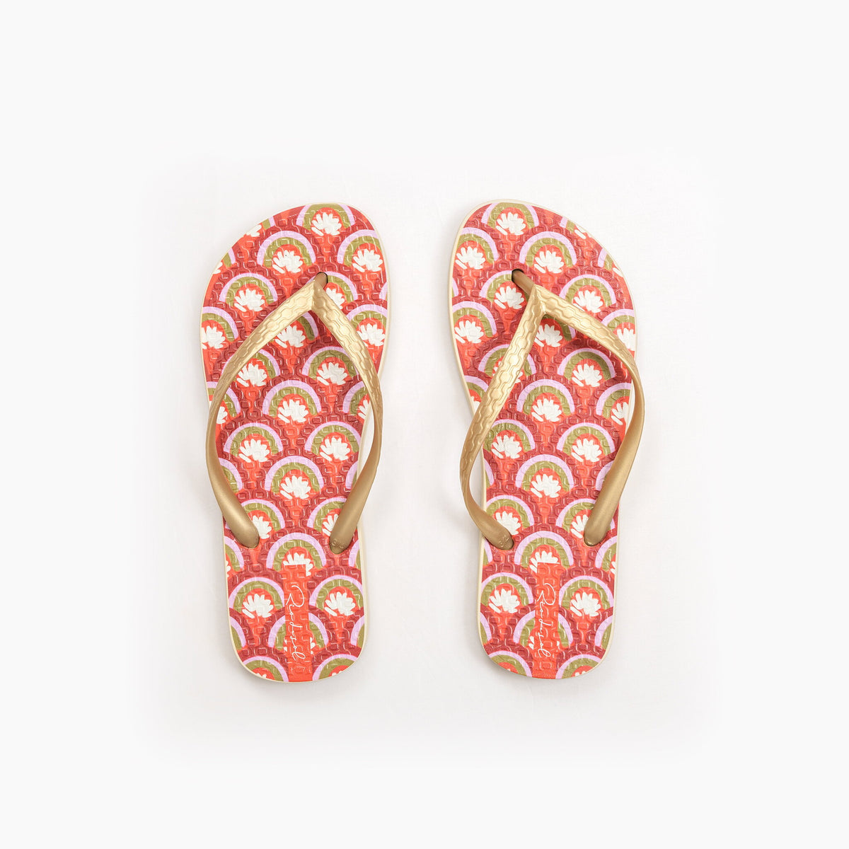 Product Front: Rio De Sol Flip-Flops Floral-Scales Slim