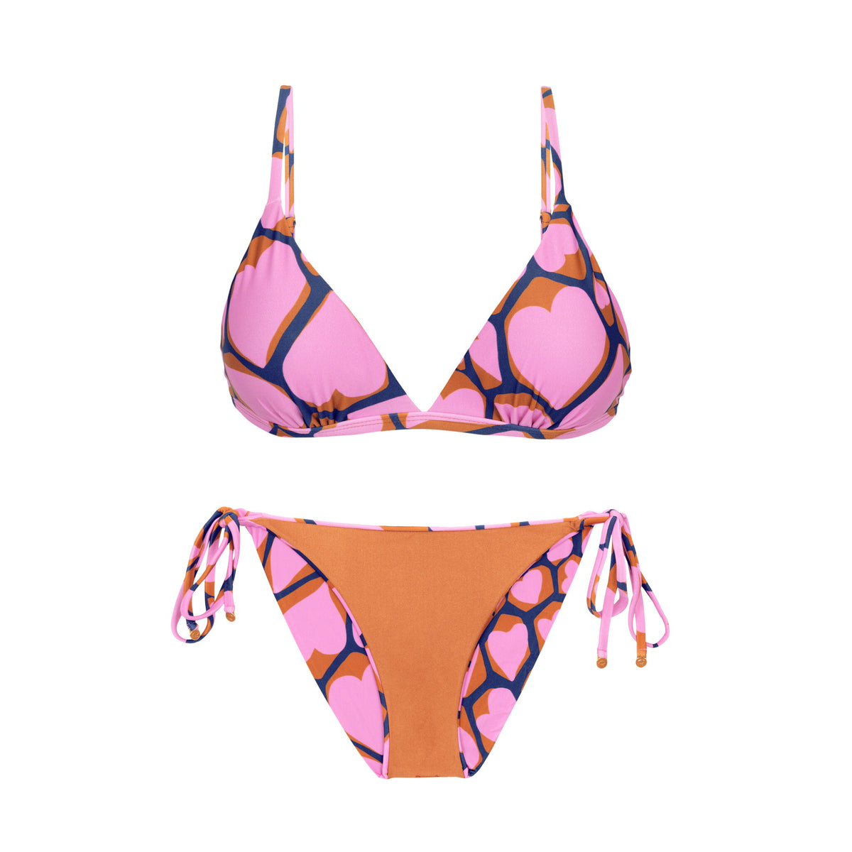 Product Back: Rio De Sol Two Piece Swimwear Set Amore-Pink Tri-Fixo Ibiza-Comfy