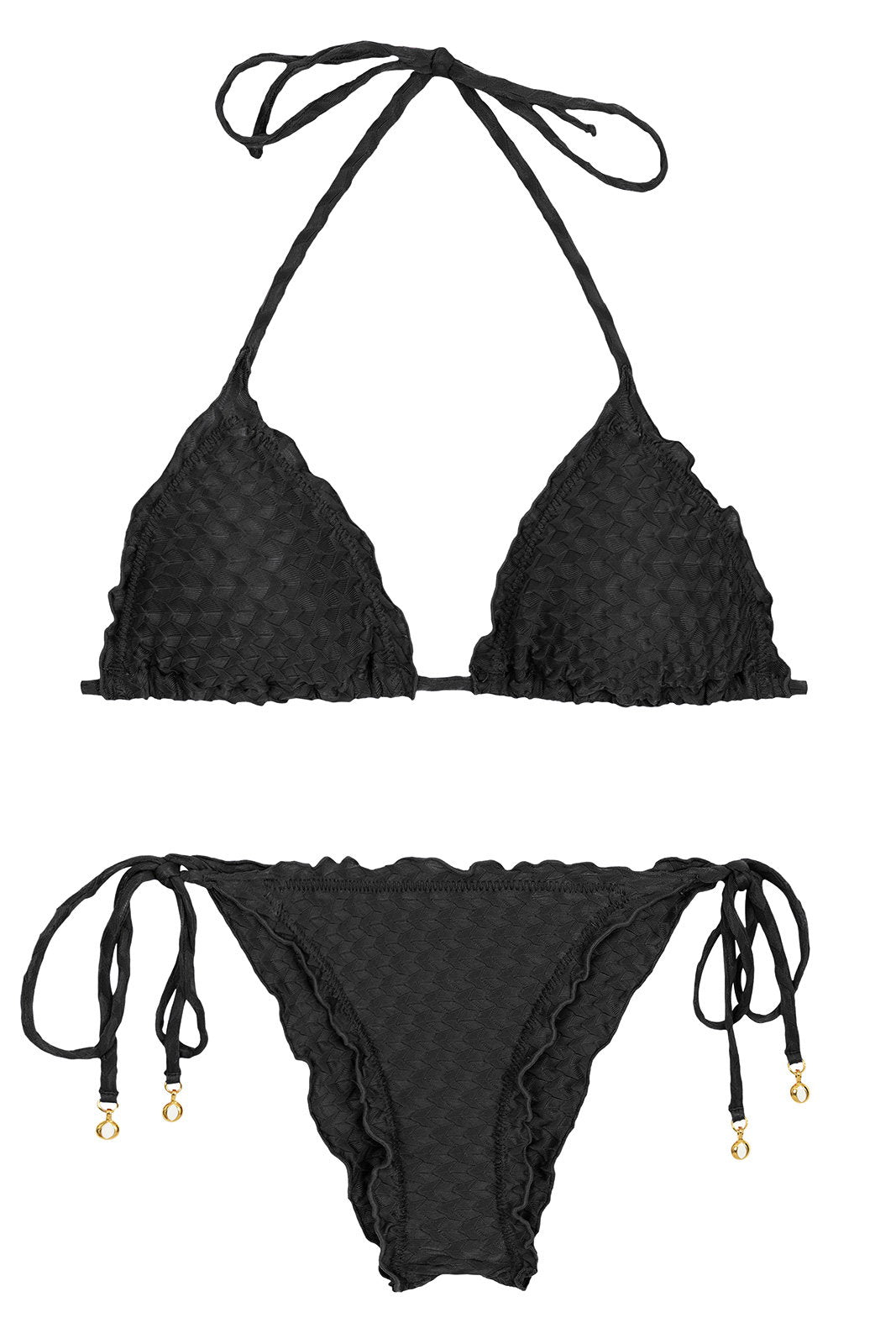 Product Front: Rio De Sol Two Piece Swimwear Kiwanda Preto Frufru