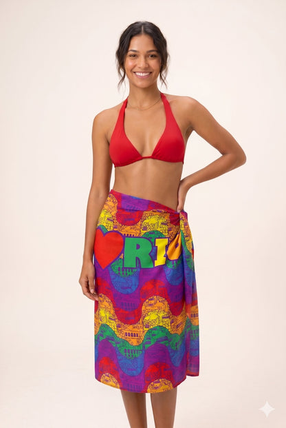 Model Front: Bali Blue Pareo Copacabana Arco Iris