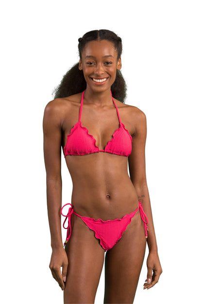 Model Front: Rio De Sol Two Piece Swimwear Set Dots-Virtual-Pink Frufru-Comfy