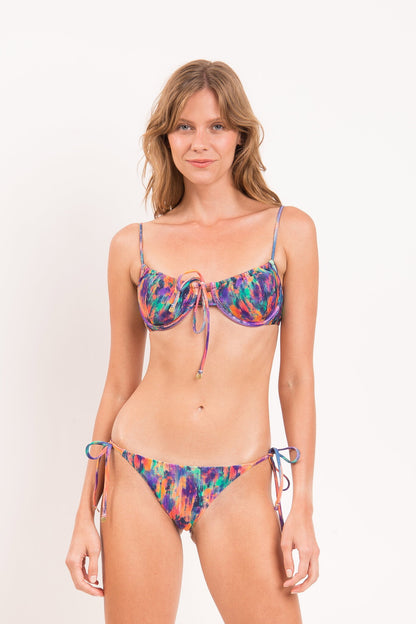 Model Front: Rio De Sol Bikini Bottoms Bottom Euphoria Lacinho