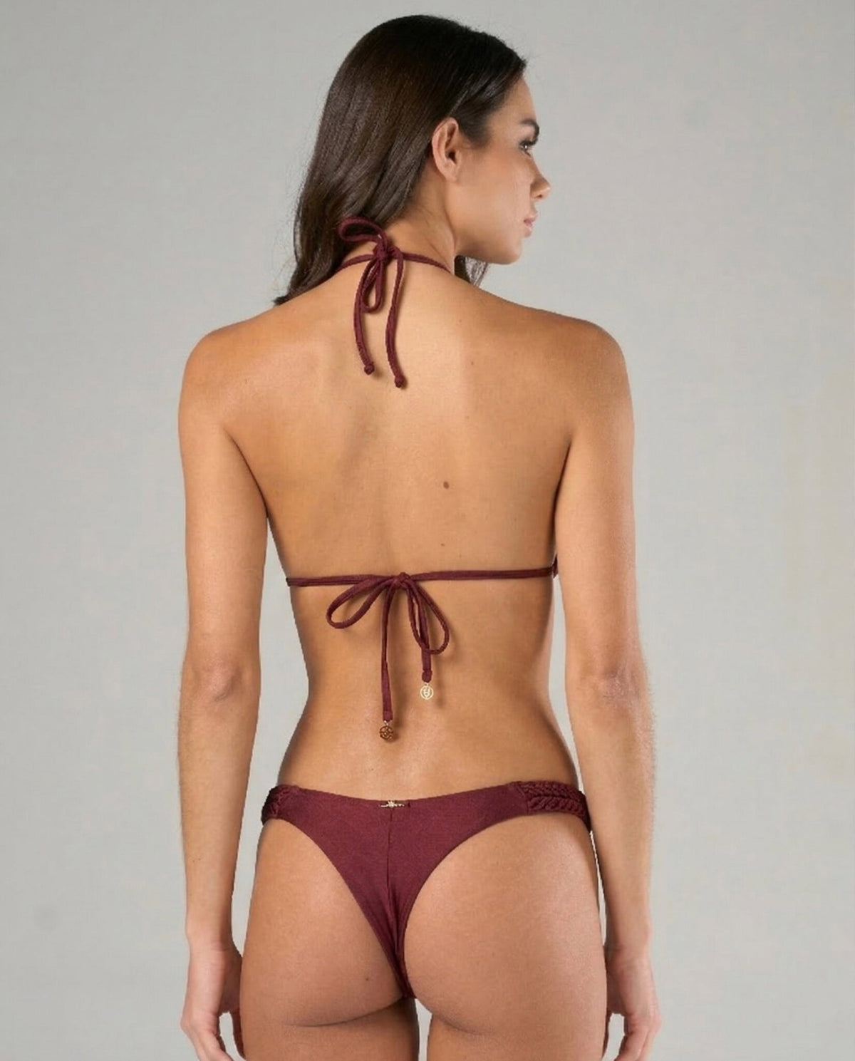Model Back: Lua Morena Bikini Tops Top Acai Triangulo-Macrame