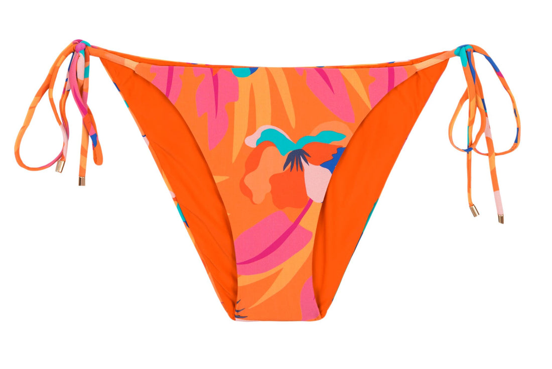 Product Front: Rio De Sol Bikini Bottoms Bottom Orange-Bloom Ibiza-Comfy