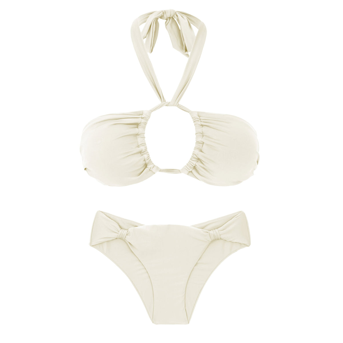 Product Back: Rio De Sol Two Piece Swimwear Set Off-White Mel