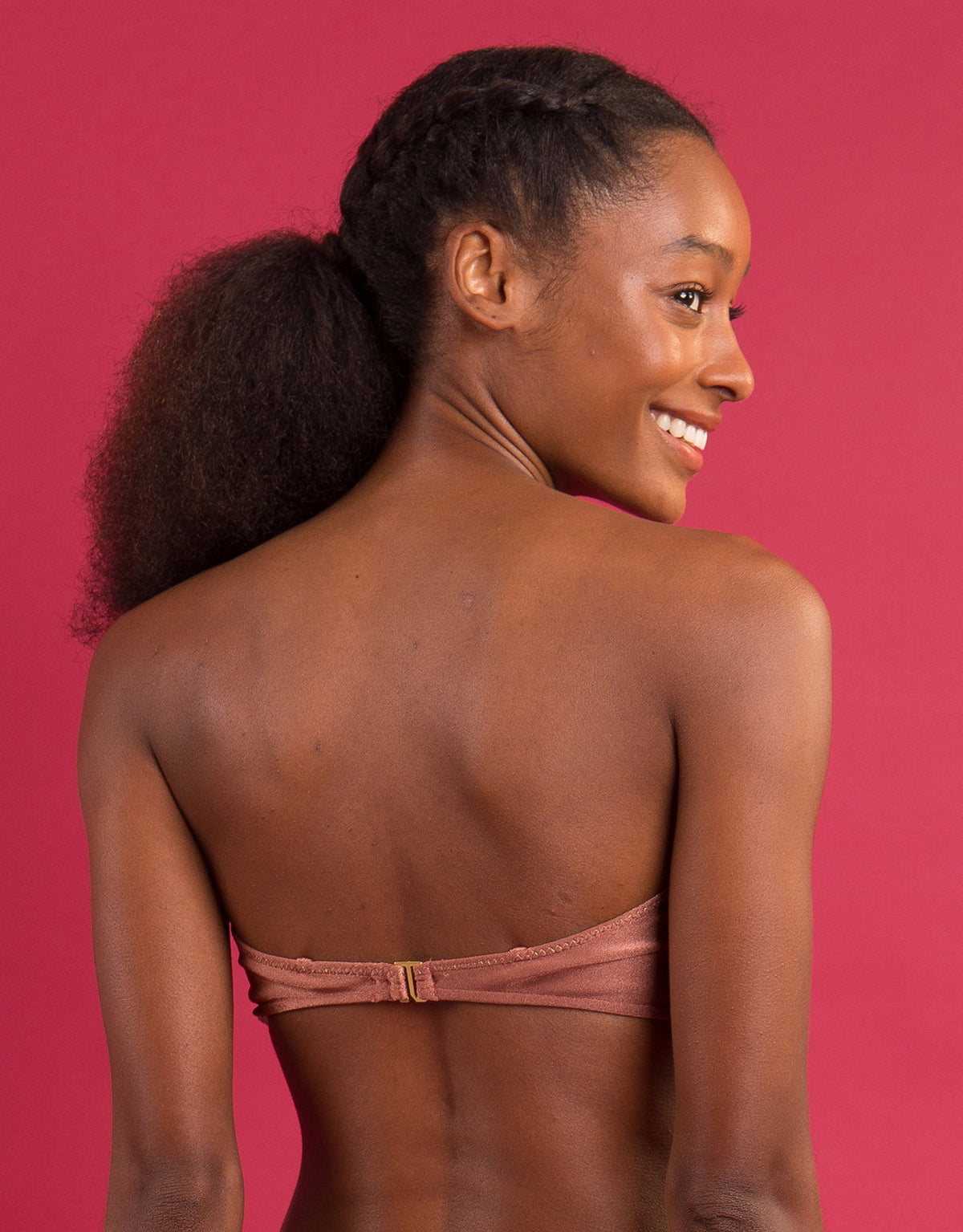 Image 10: Rio De Sol Bikini Tops Top Shimmer-Copper Bandeau-Joy