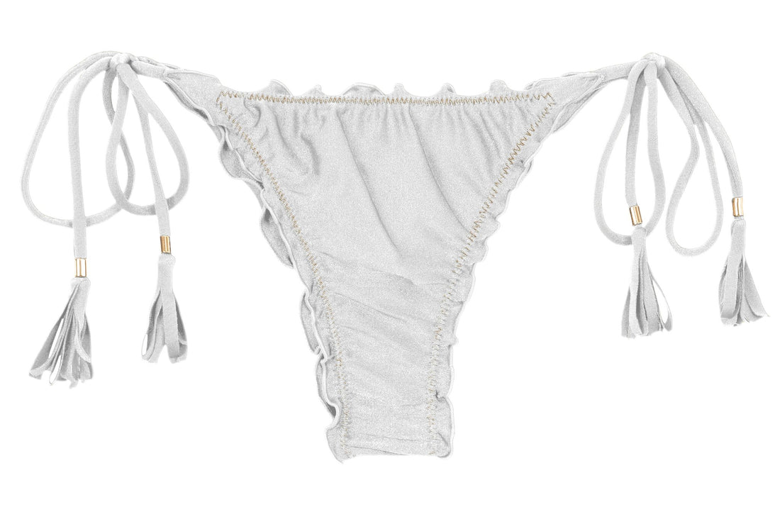 Product Front: Rio De Sol Bikini Bottoms Bottom Shimmer-White Frufru-Fio