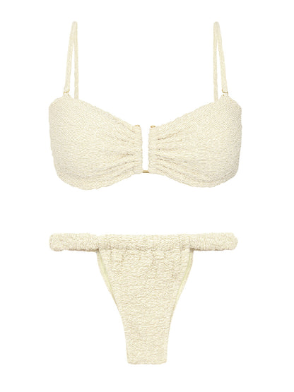 Product Front: Rio De Sol Two Piece Swimwear Set Brisa-Offwhite Sara Eden