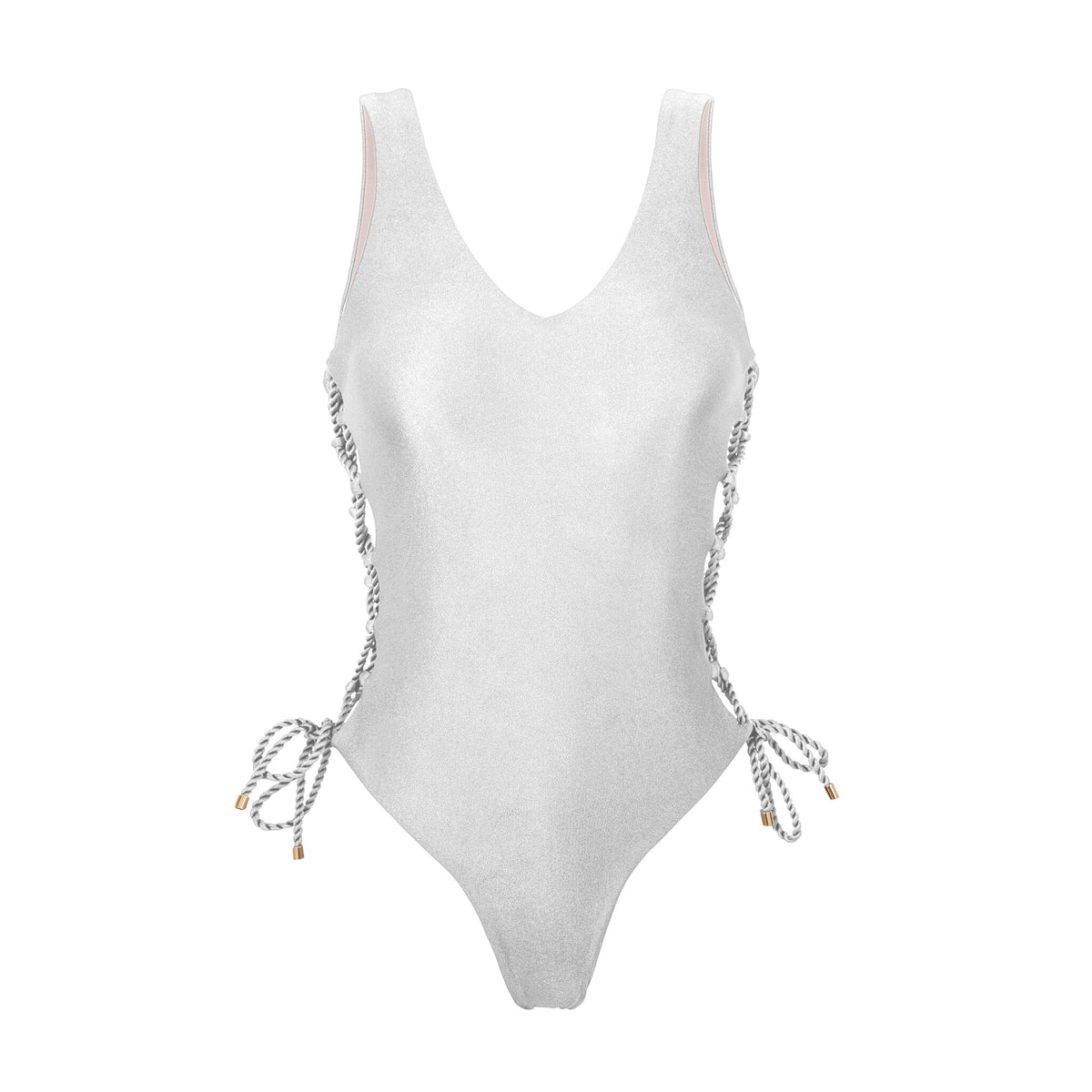 Product Front: Rio De Sol One Piece Swimsuits Shimmer-White Zoe
