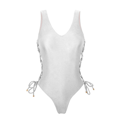 Product Front: Rio De Sol One Piece Swimsuits Shimmer-White Zoe