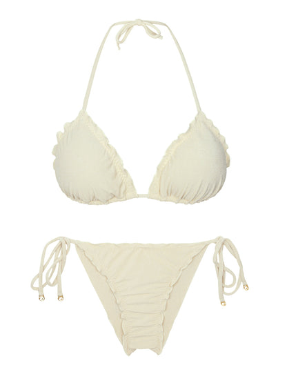 Product Front: Rio De Sol Two Piece Swimwear Set Malibu-Natural Frufru Frufru