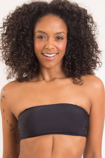 Gallery: Rio De Sol Bikini Tops Top Nero Bandeau-Reto