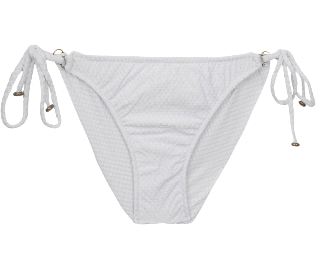 Model Front: Rio De Sol Bikini Bottoms Bottom Cloque Branco New Comfort