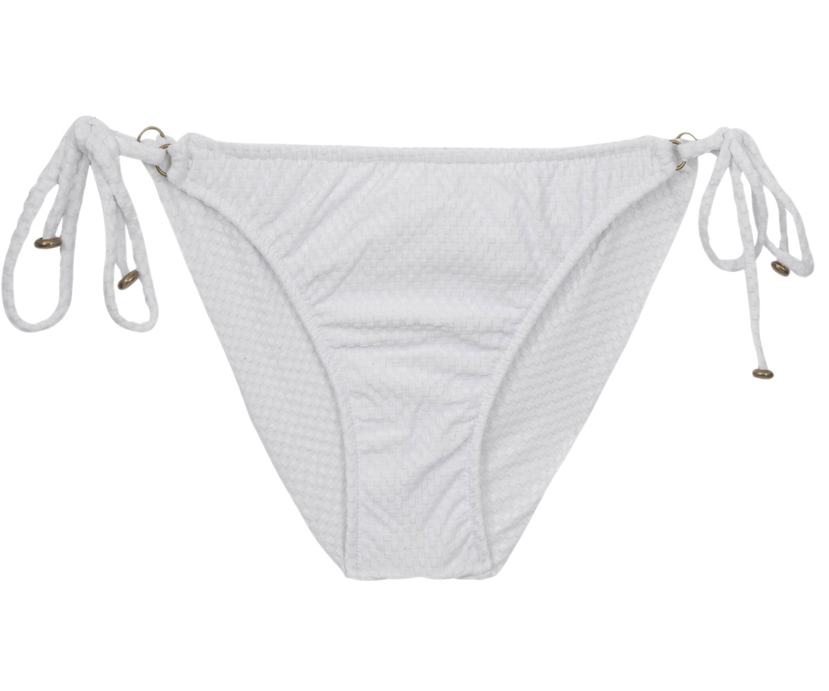 Model Front: Rio De Sol Bikini Bottoms Bottom Cloque Branco New Comfort