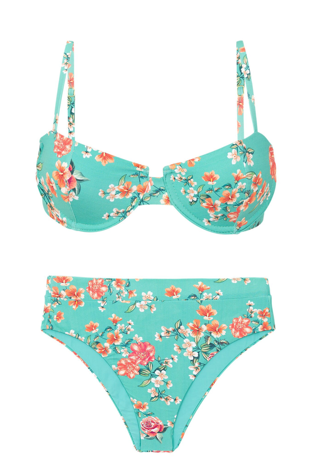 Product Front: Rio De Sol Two Piece Swimwear Set Botanic Balconet Hotpant-Cos