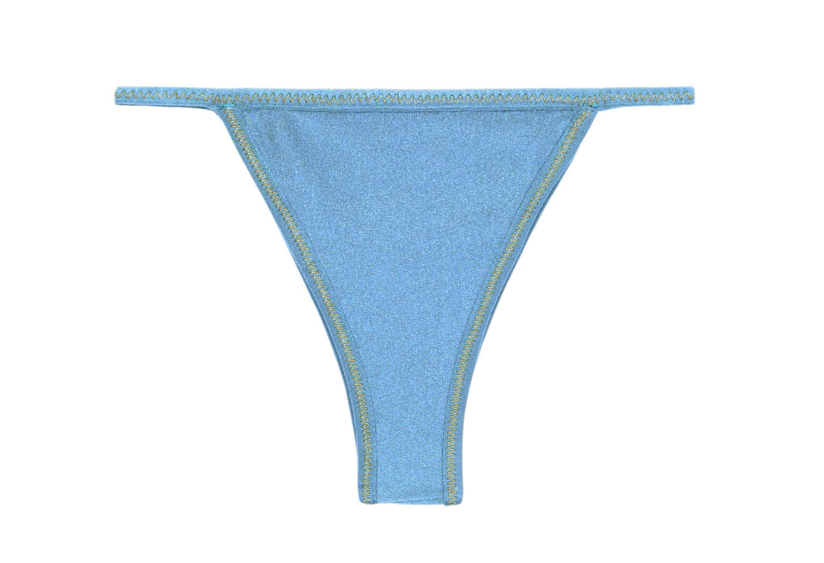Product Front: Rio De Sol Bikini Bottoms Bottom Shimmer-Baltic-Sea California