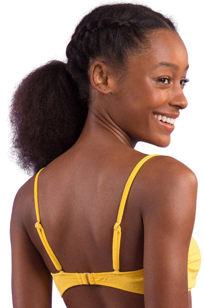 Image 07: Rio De Sol Bikini Tops Top Malibu-Yellow Bandeau-Duo